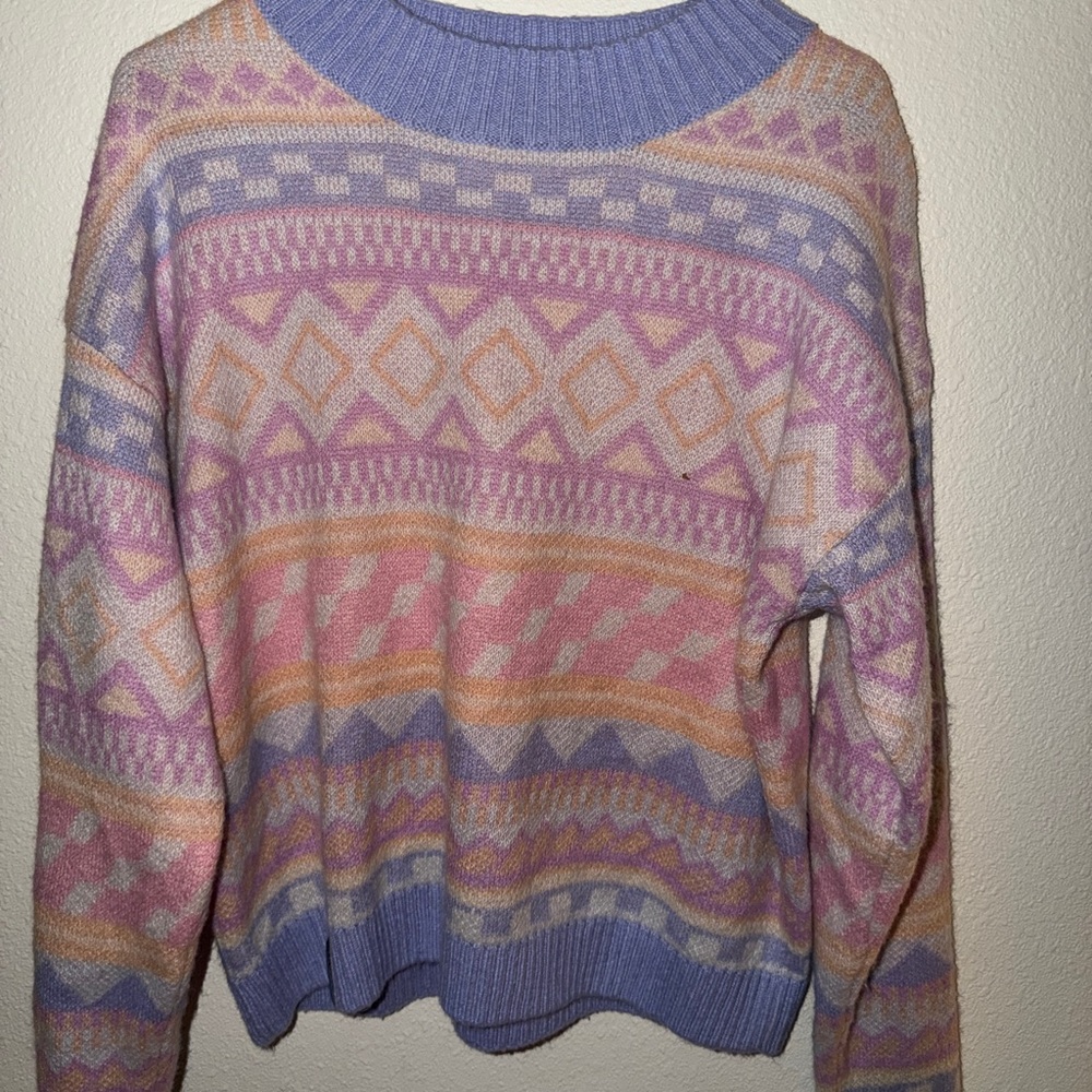 Patterned Pastel Sweater - image 4